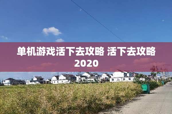 单机游戏活下去攻略 活下去攻略2020