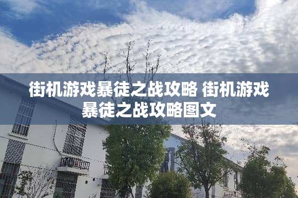 街机游戏暴徒之战攻略 街机游戏暴徒之战攻略图文