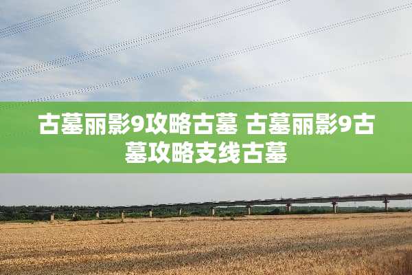 古墓丽影9攻略古墓 古墓丽影9古墓攻略支线古墓
