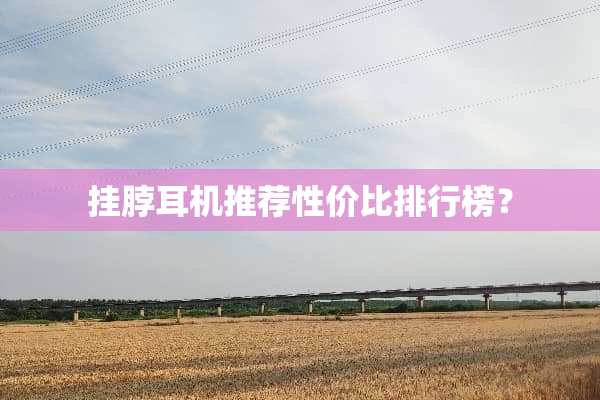 挂脖耳机推荐性价比排行榜？