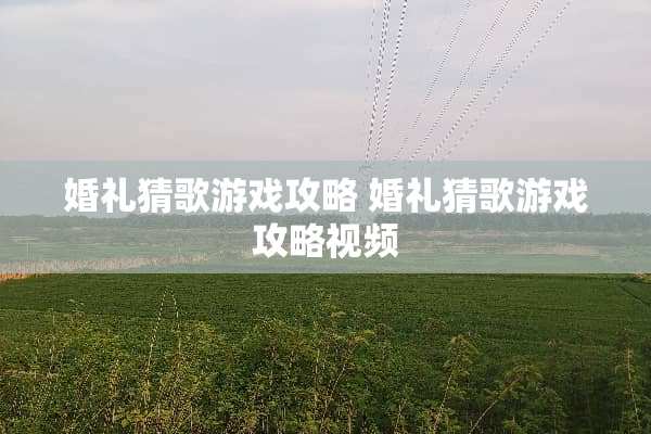 婚礼猜歌游戏攻略 婚礼猜歌游戏攻略视频