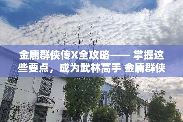 金庸群侠传X全攻略—— 掌握这些要点，成为武林高手 金庸群侠传x全攻略