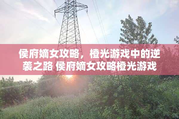 侯府嫡女攻略，橙光游戏中的逆袭之路 侯府嫡女攻略橙光游戏