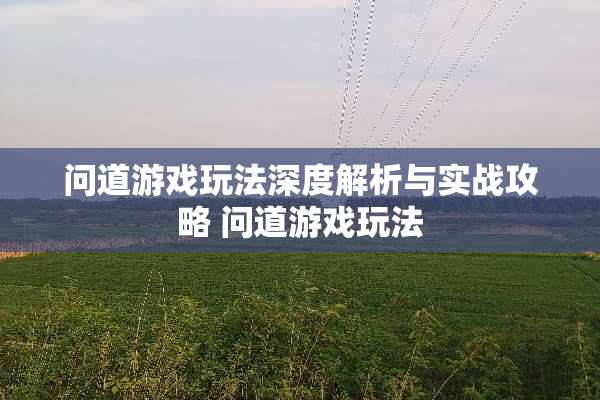 问道游戏玩法深度解析与实战攻略 问道游戏玩法