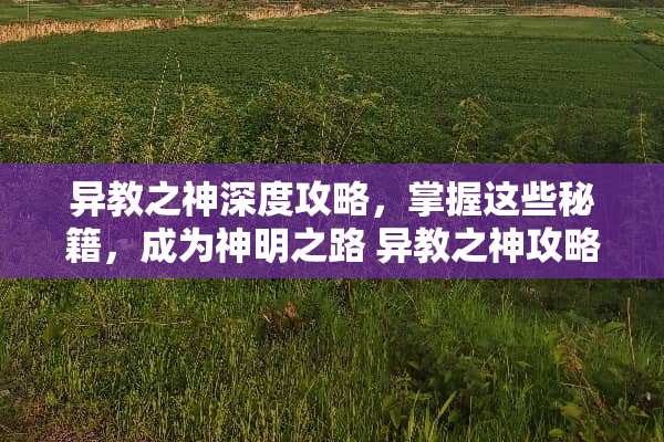 异教之神深度攻略，掌握这些秘籍，成为神明之路 异教之神攻略