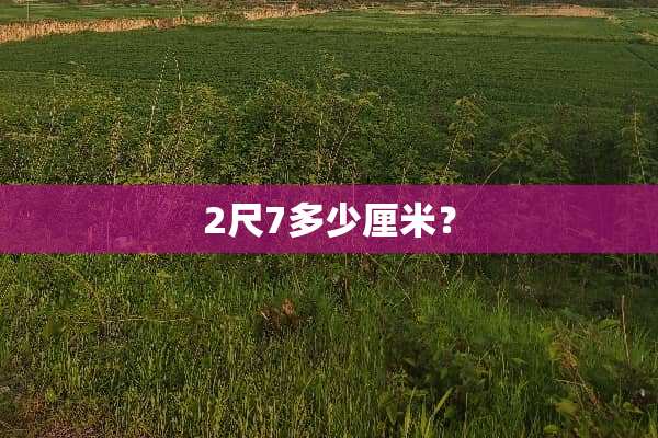 2尺7多少厘米？