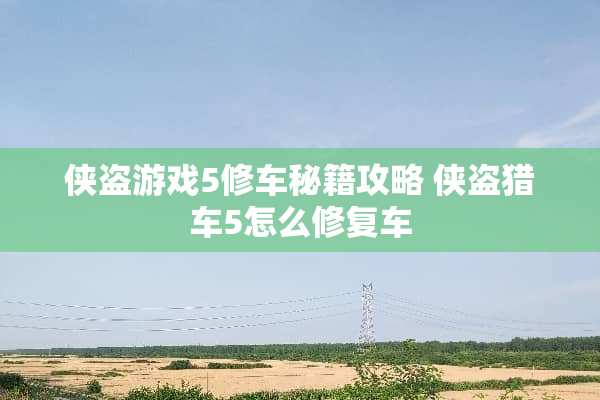 侠盗游戏5修车秘籍攻略 侠盗猎车5怎么修复车