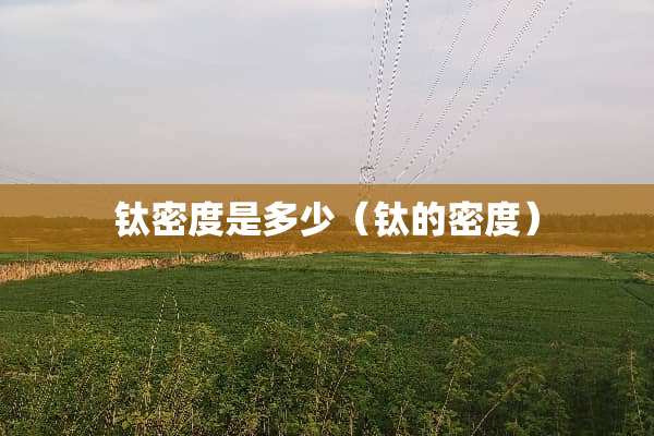 钛密度是多少（钛的密度）