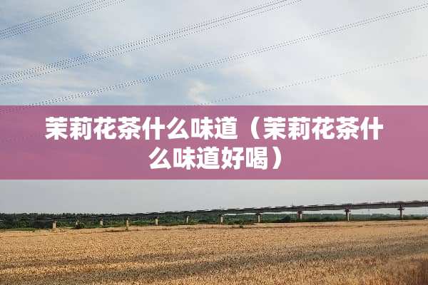 茉莉花茶什么味道（茉莉花茶什么味道好喝）