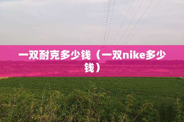 一双耐克多少钱（一双nike多少钱）