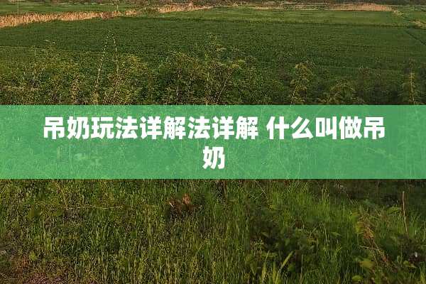吊奶玩法详解法详解 什么叫做吊奶