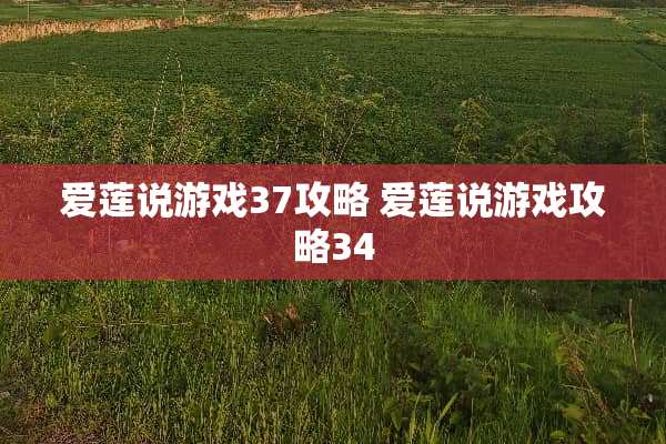爱莲说游戏37攻略 爱莲说游戏攻略34