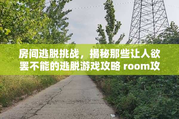 房间逃脱挑战，揭秘那些让**罢不能的逃脱游戏攻略 room攻略