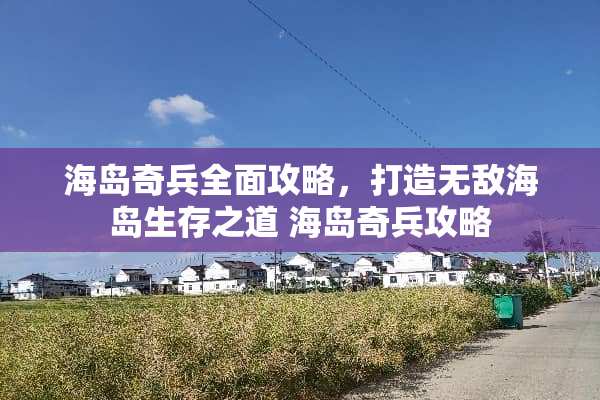 海岛奇兵全面攻略，打造无敌海岛生存之道 海岛奇兵攻略