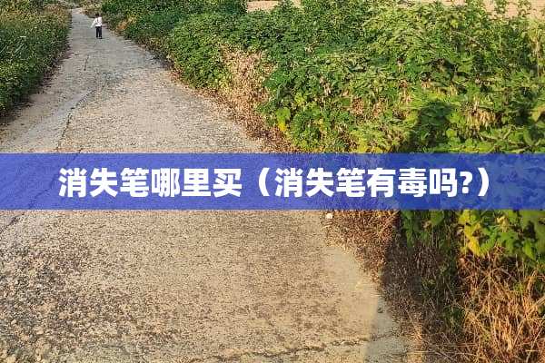 消失笔哪里买（消失笔有毒吗?）