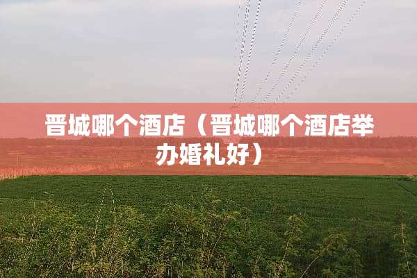 晋城哪个酒店（晋城哪个酒店举办婚礼好）