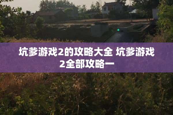 坑爹游戏2的攻略大全 坑爹游戏2全部攻略一