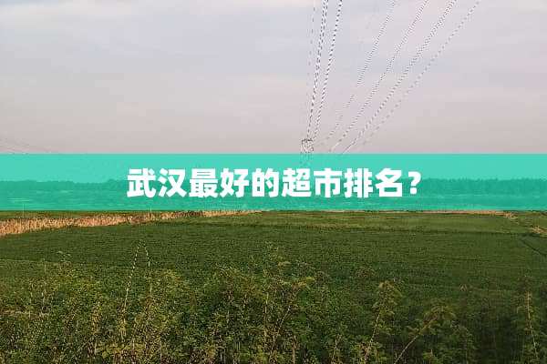 武汉最好的超市排名？