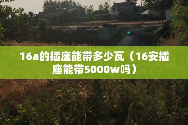 16a的插座能带多少瓦（16安插座能带5000w吗）