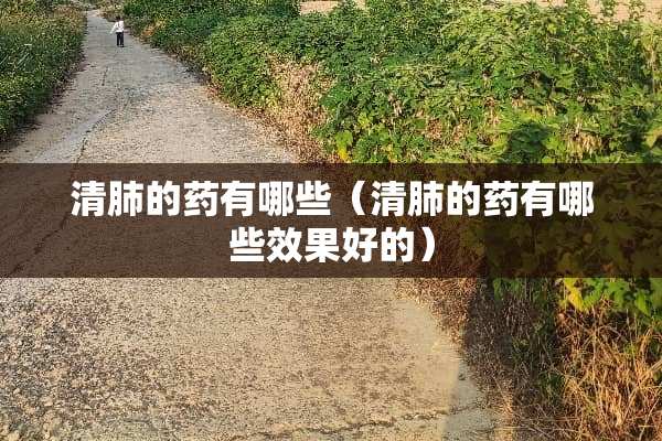 清肺的药有哪些(清肺的药有哪些效果好的) 清肺的药有哪些(清肺的药有哪些效果好的)