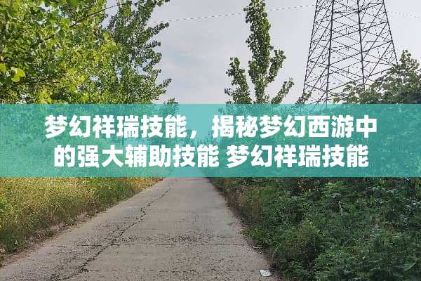 梦幻祥瑞技能,揭秘梦幻西游中的强大辅助技能 梦幻祥瑞技能 梦幻祥瑞技能,揭秘梦幻西游中的强大辅助技能 梦幻祥瑞技能