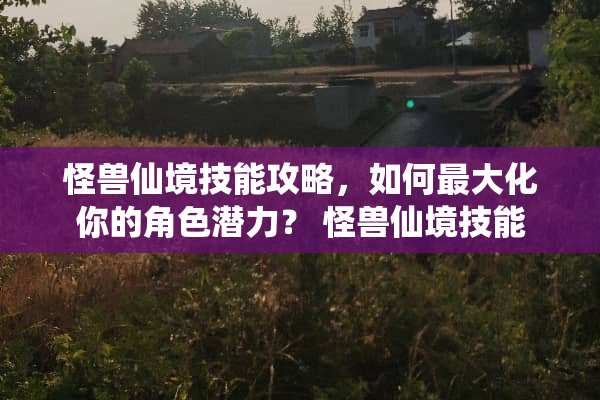 怪兽仙境技能攻略,如何最大化你的角色潜力? 怪兽仙境技能 怪兽仙境技能攻略,如何最大化你的角色潜力? 怪兽仙境技能