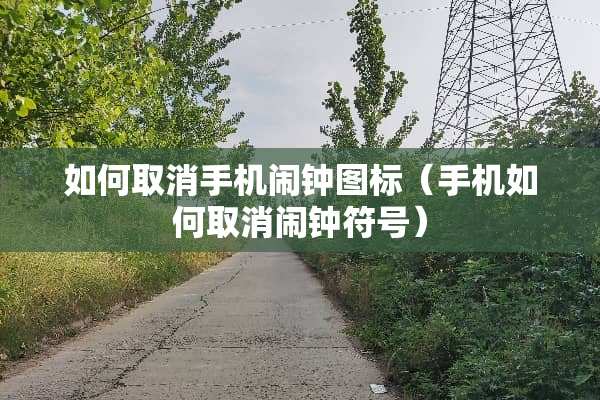 如何取消手机闹钟图标(手机如何取消闹钟符号) 如何取消手机闹钟图标(手机如何取消闹钟符号)