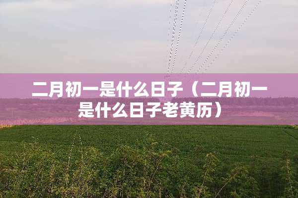 二月初一是什么日子(二月初一是什么日子老黄历) 二月初一是什么日子(二月初一是什么日子老黄历)