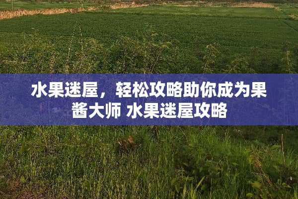 水果迷屋,轻松攻略助你成为果酱大师 水果迷屋攻略 水果迷屋,轻松攻略助你成为果酱大师 水果迷屋攻略