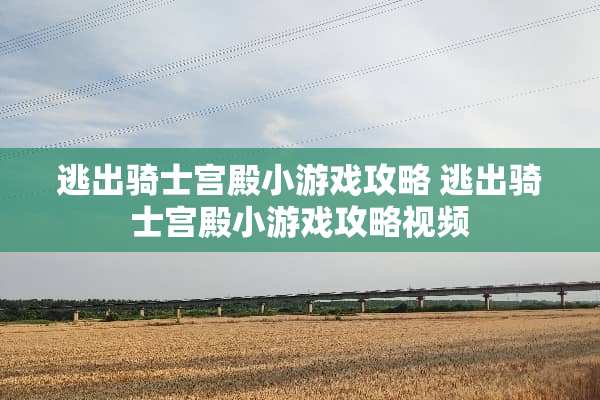 逃出骑士宫殿小游戏攻略 逃出骑士宫殿小游戏攻略视频 逃出骑士宫殿小游戏攻略 逃出骑士宫殿小游戏攻略视频