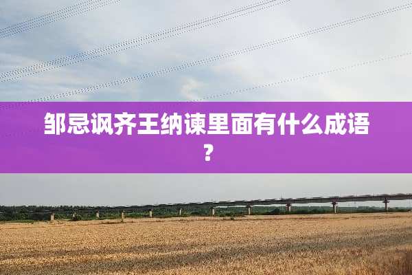 邹忌讽齐王纳谏里面有什么成语？