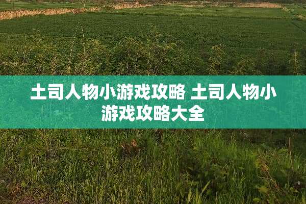 土司人物小游戏攻略 土司人物小游戏攻略大全 土司人物小游戏攻略 土司人物小游戏攻略大全