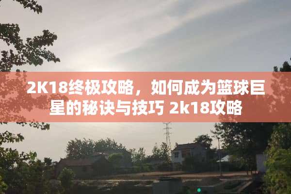 2K18终极攻略，如何成为篮球巨星的秘诀与技巧 2k18攻略