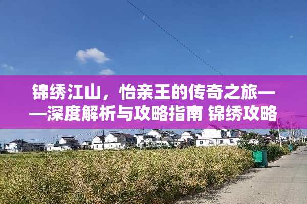 锦绣江山，怡亲王的传奇之旅——深度解析与攻略指南 锦绣攻略游戏的怡亲王