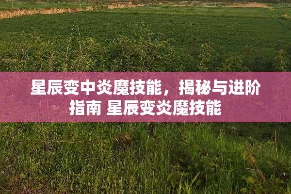 星辰变中炎魔技能,揭秘与进阶指南 星辰变炎魔技能 星辰变中炎魔技能,揭秘与进阶指南 星辰变炎魔技能