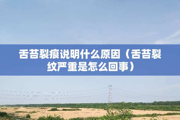 舌苔裂痕说明什么原因(舌苔裂纹严重是怎么回事) 舌苔裂痕说明什么原因(舌苔裂纹严重是怎么回事)