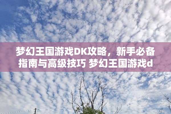 梦幻王国游戏DK攻略,新手必备指南与高级技巧 梦幻王国游戏dk攻略 梦幻王国游戏DK攻略,新手必备指南与高级技巧 梦幻王国游戏dk攻略