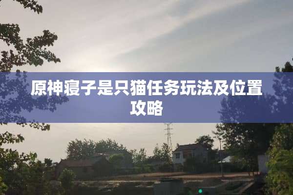 原神寝子是只猫任务玩法及位置攻略