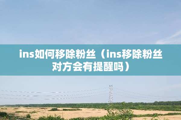 ins如何移除粉丝（ins移除粉丝对方会有提醒吗）