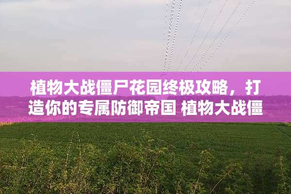 植物大战僵尸花园终极攻略,打造你的专属防御帝国 植物大战僵尸花园攻略 植物大战僵尸花园终极攻略,打造你的专属防御帝国 植物大战僵尸花园攻略