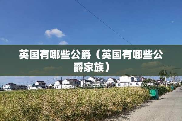 英国有哪些公爵(英国有哪些公爵家族) 英国有哪些公爵(英国有哪些公爵家族)