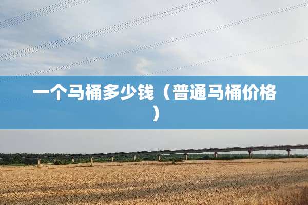 一个马桶多少钱(普通马桶价格) 一个马桶多少钱(普通马桶价格)