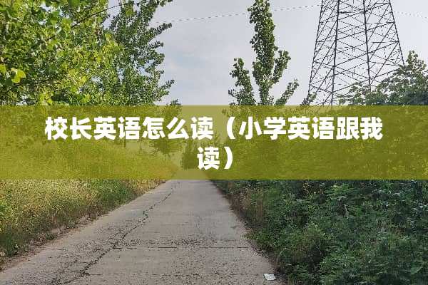 校长英语怎么读（小学英语跟我读）