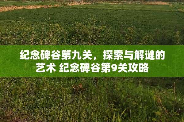 纪念碑谷第九关,探索与解谜的艺术 纪念碑谷第9关攻略 纪念碑谷第九关,探索与解谜的艺术 纪念碑谷第9关攻略