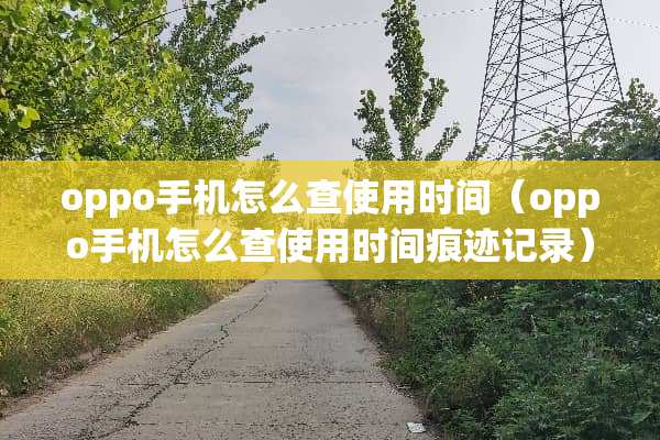 oppo手机怎么查使用时间(oppo手机怎么查使用时间痕迹记录) oppo手机怎么查使用时间(oppo手机怎么查使用时间痕迹记录)