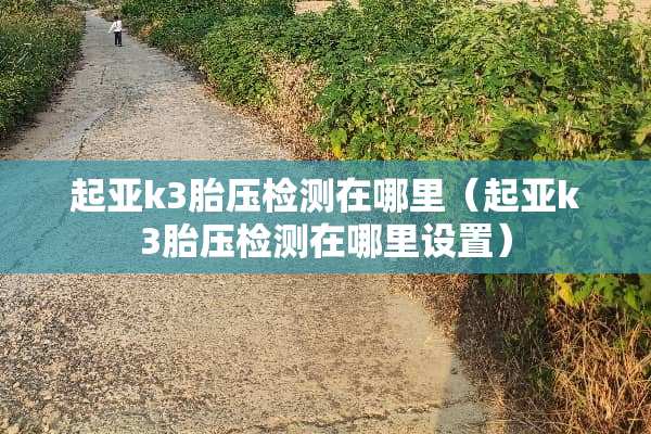 起亚k3胎压检测在哪里(起亚k3胎压检测在哪里设置) 起亚k3胎压检测在哪里(起亚k3胎压检测在哪里设置)
