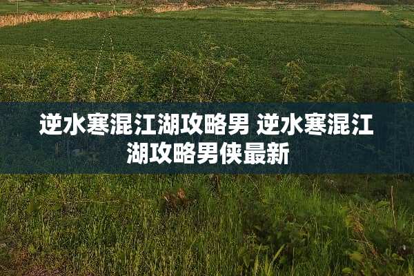 逆水寒混江湖攻略男 逆水寒混江湖攻略男侠最新