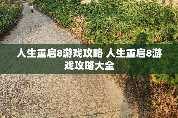 人生重启8游戏攻略 人生重启8游戏攻略大全