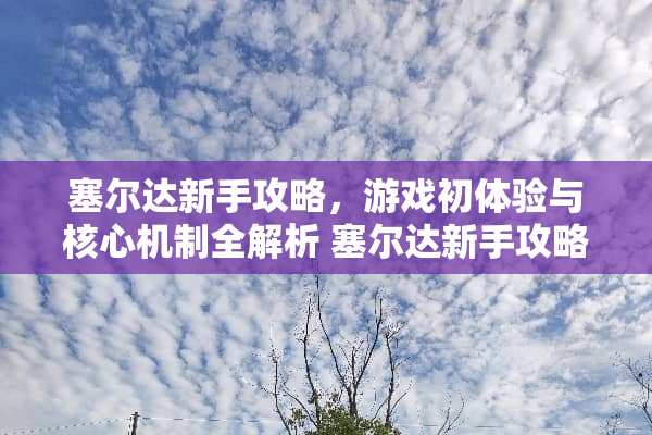 塞尔达新手攻略，游戏初体验与核心机制全解析 塞尔达新手攻略游戏