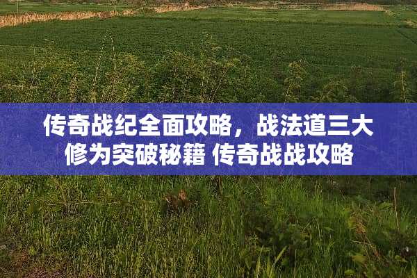 传奇战纪全面攻略，战法道三大修为突破秘籍 传奇战战攻略